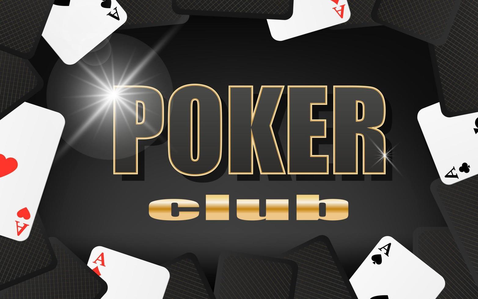 Poker club banner vector