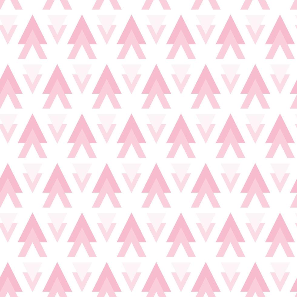 Cute seamless hand-drawn patterns. Stylish modern vector patterns with triangles of bright pink and light pink. Funny Children's Repeating Pink Print