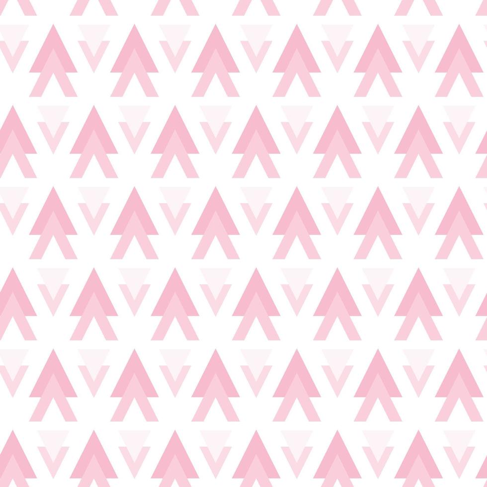 lindos patrones dibujados a mano sin costuras. elegantes patrones vectoriales modernos con triángulos de rosa brillante y rosa claro. divertido estampado rosa repetitivo para niños vector