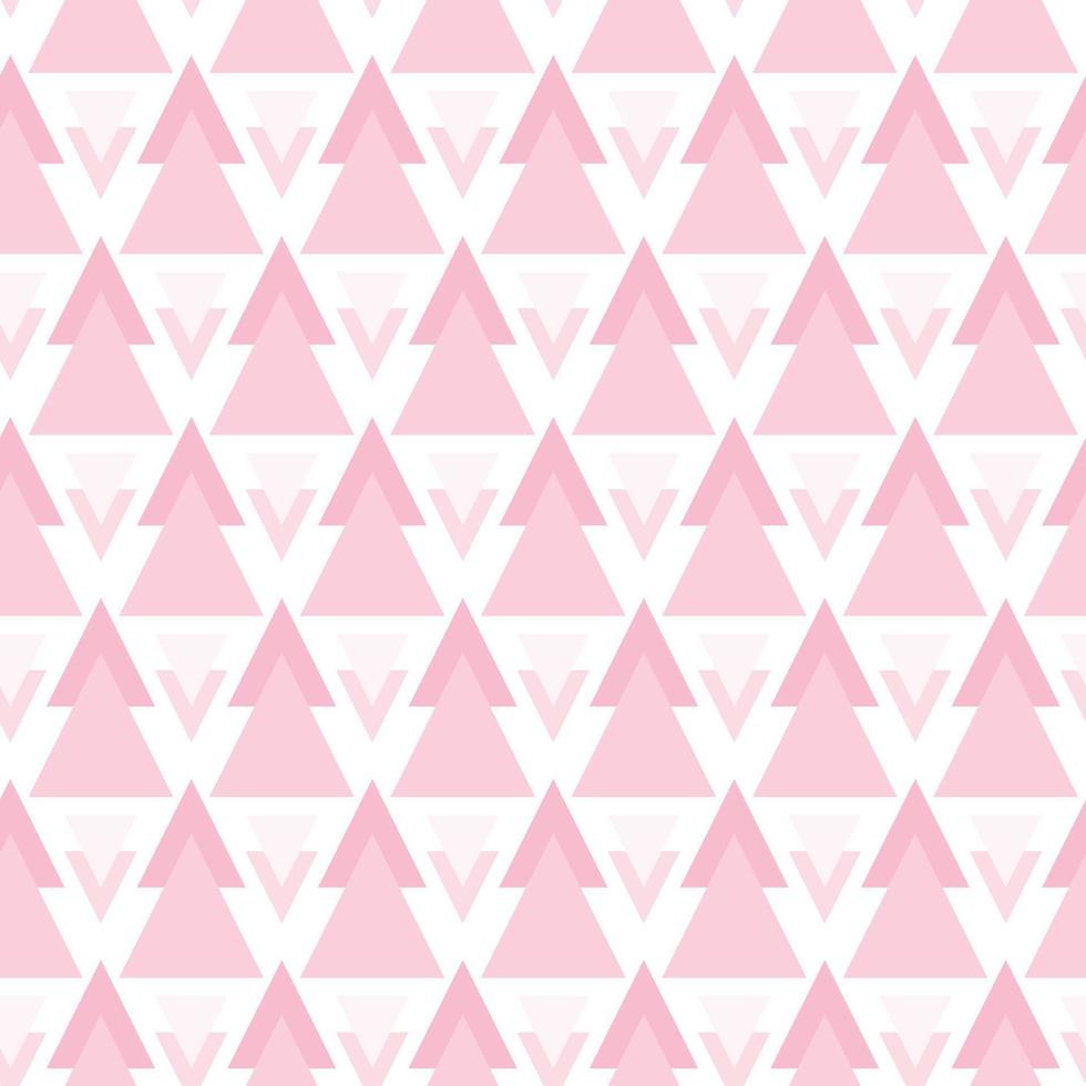 Cute seamless hand-drawn patterns. Stylish modern vector patterns with triangles of bright pink and light pink. Funny Children's Repeating Pink Print