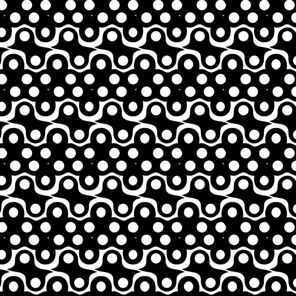 seamless black and white batik pattern vector