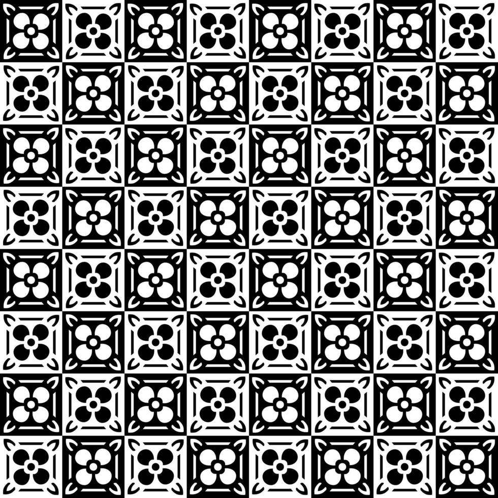 Seamless Flower in Square Pattern or Background vector