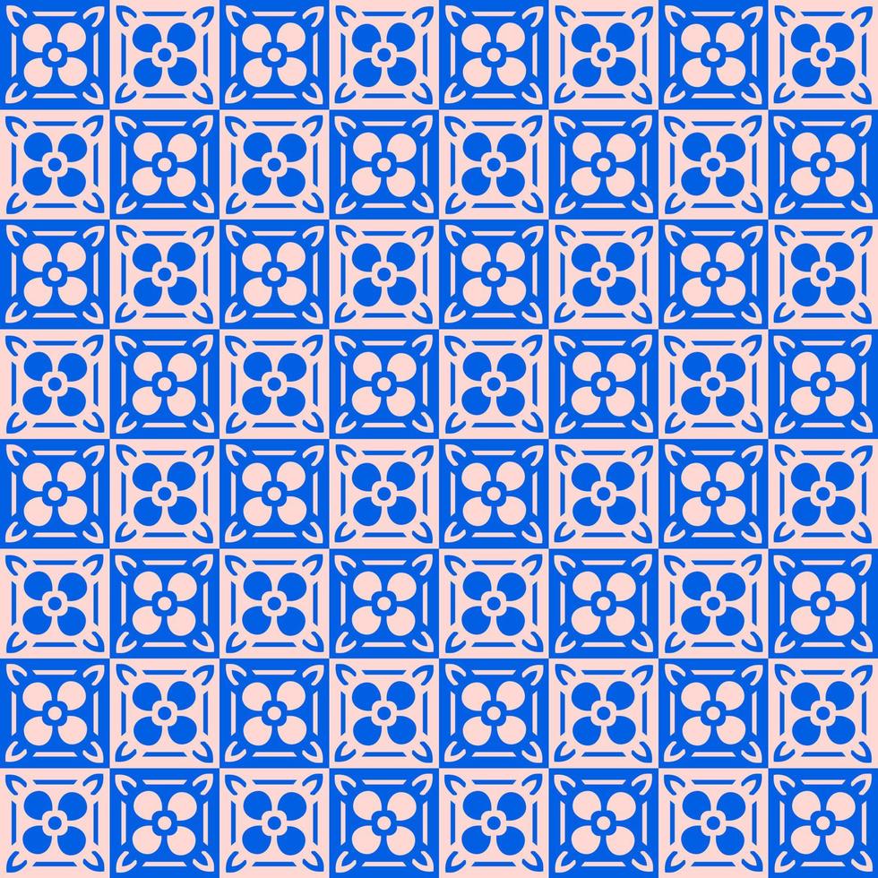 Seamless Flower in Square Pattern or Background vector