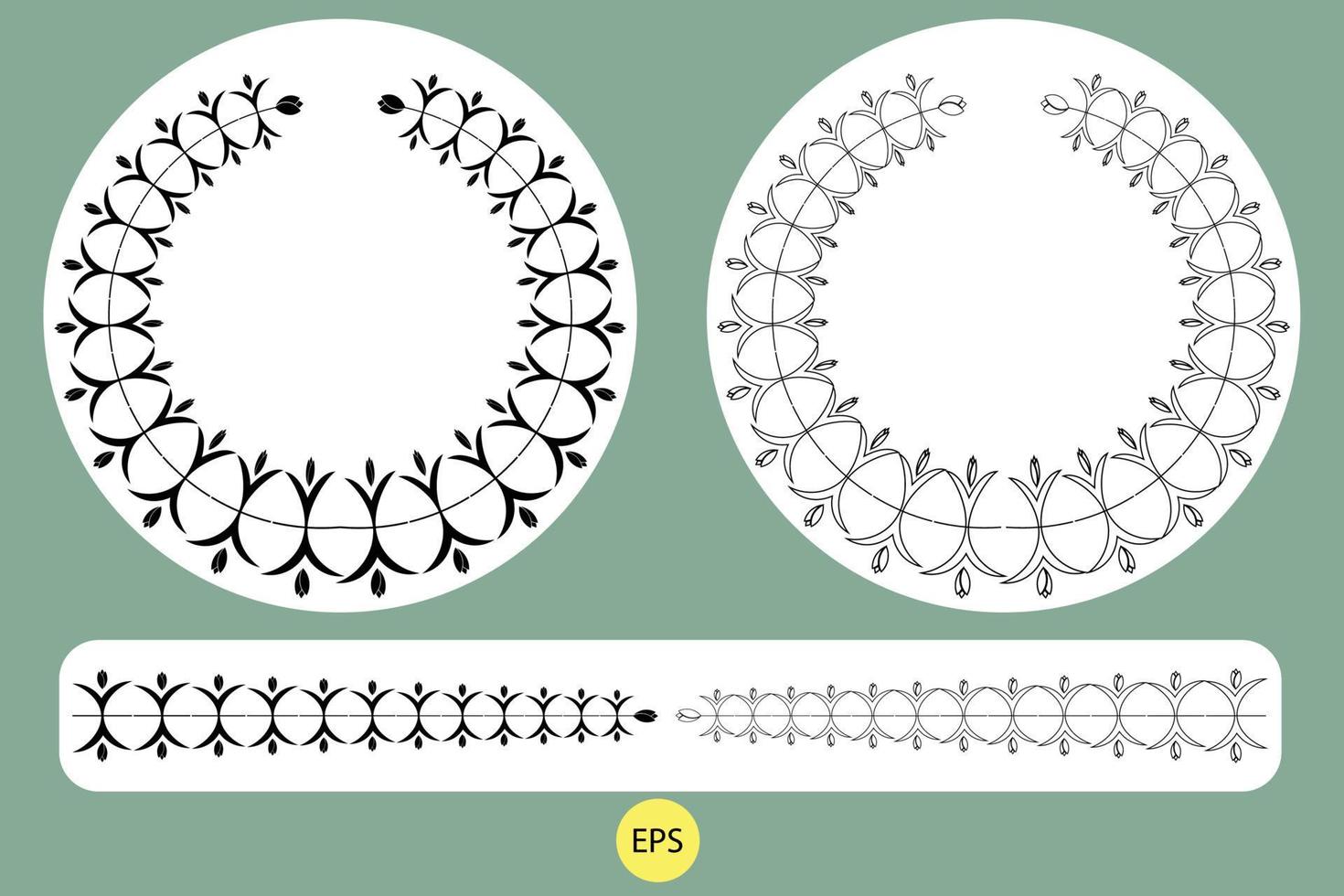 conjunto de silueta de corona, ilustración de arte de línea vectorial de corona vector