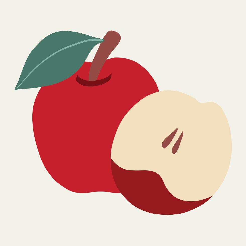 Doodle dibujo de manzana a mano alzada. vector