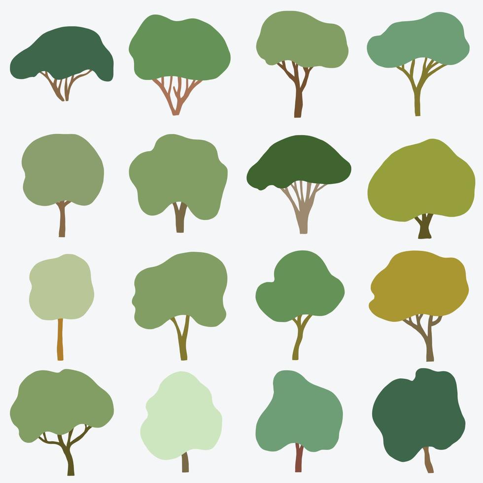 Simplicity tree freehand drawing flat design. vector