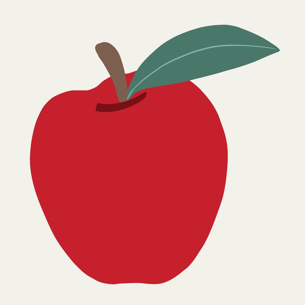 Doodle freehand simplicity drawing of apple. vector