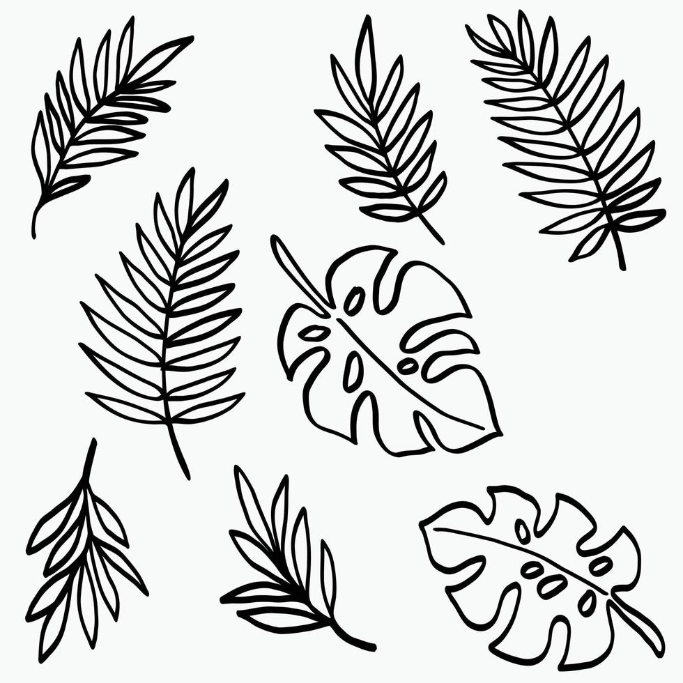 Simplicity floral freehand drawing flat design. vector