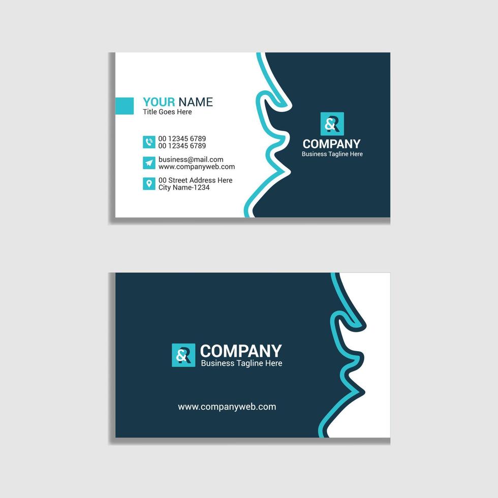 Modern corporate business card design template vector