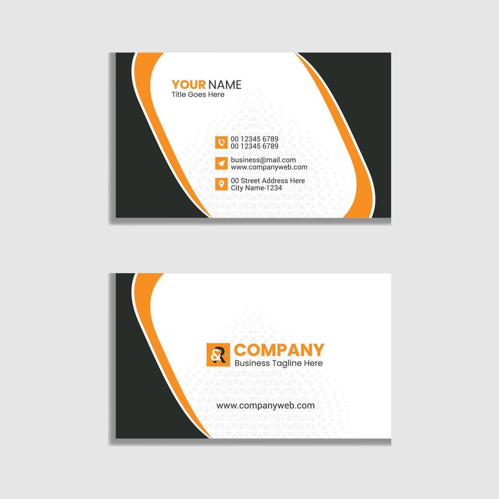 Modern corporate business card design template vector