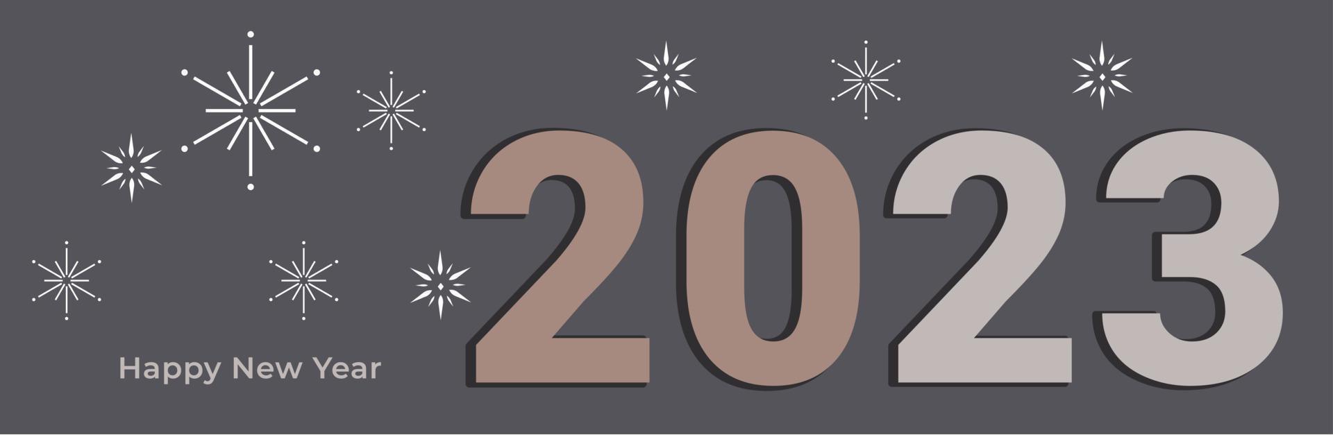 Celebration new year for card 2023 vector