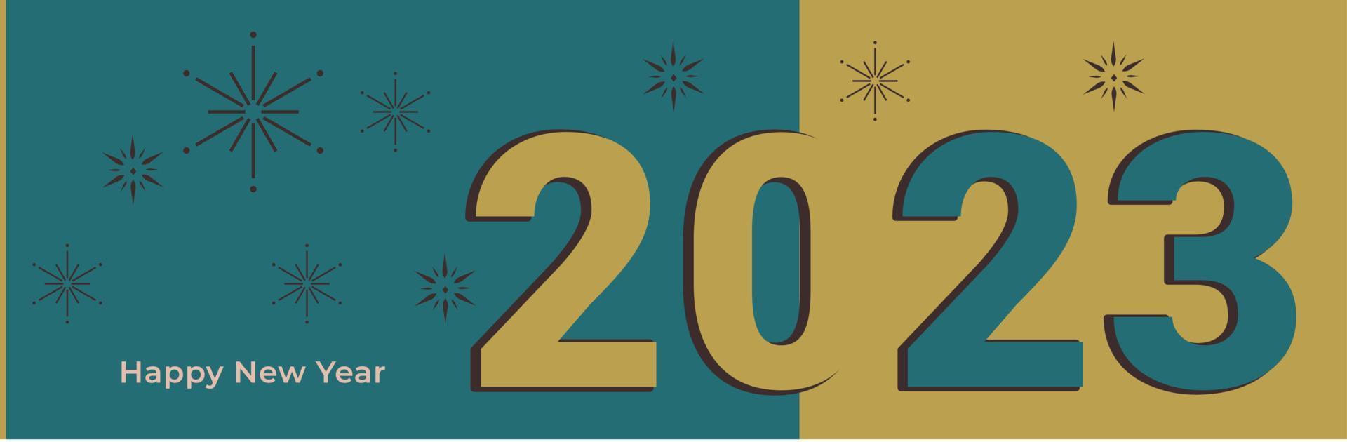 Celebration new year for card 2023 vector