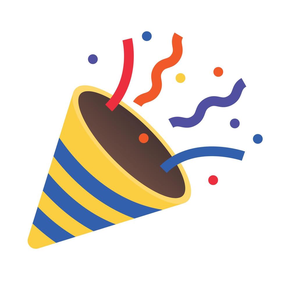 Yellow Party Popper 16120045 Vector Art at Vecteezy
