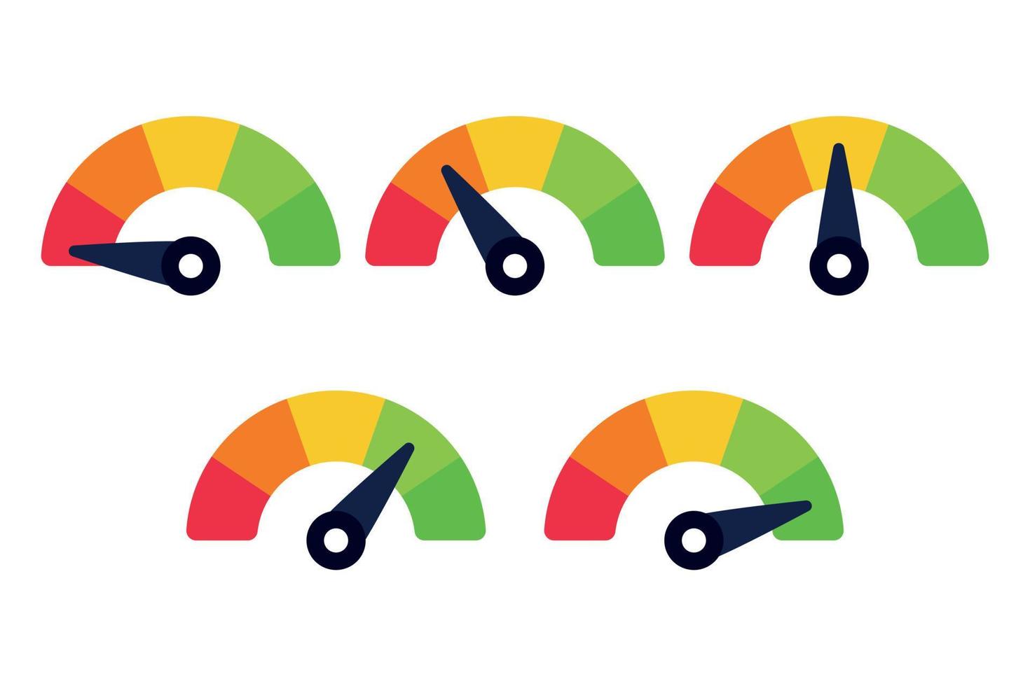 elemento infográfico de medidores de progreso vector