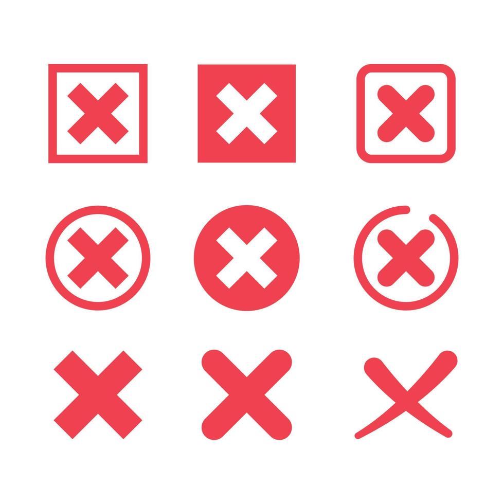 Multiple Different Red Crosses vector