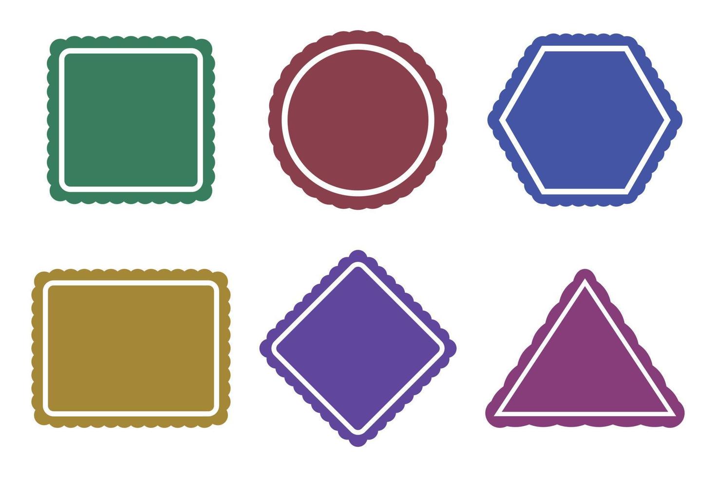 pancartas de sellos de colores apagados vector
