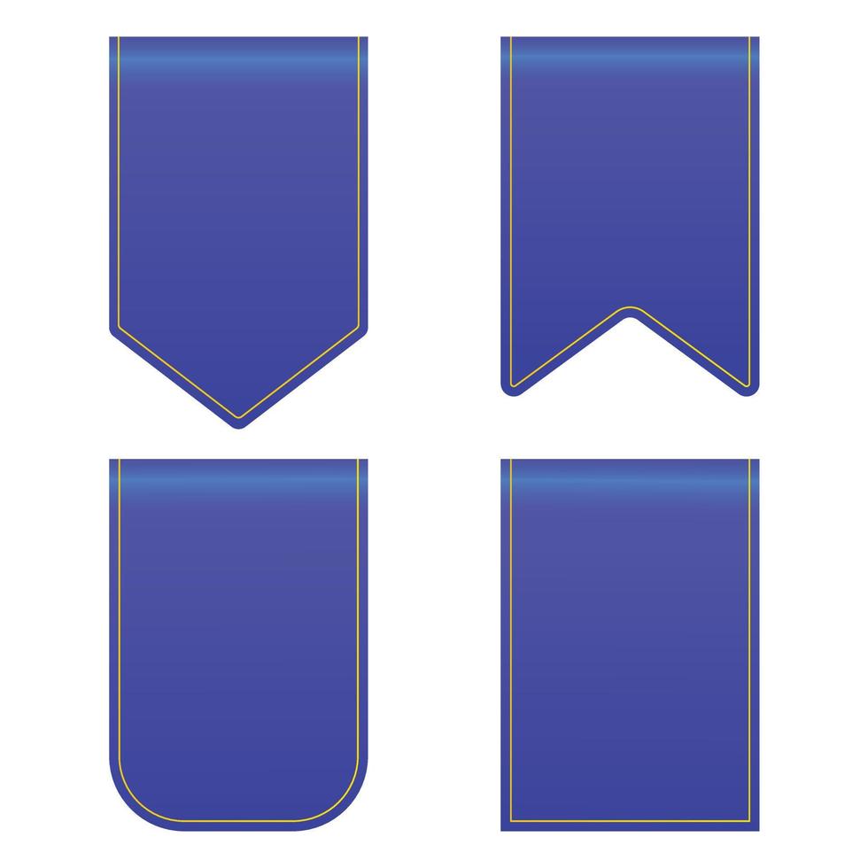 Set of blue Banners vector