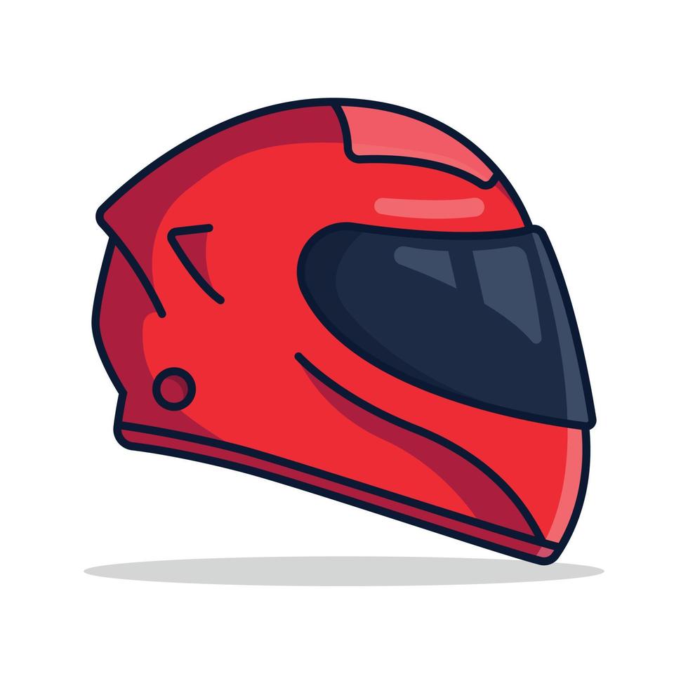 Motorbike Helmet Cartoon Style vector