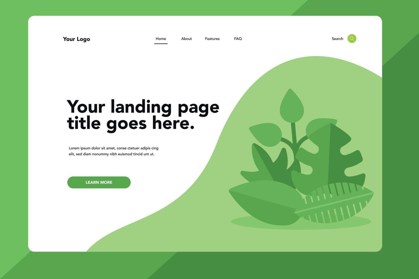 Plant Landing Page 2 vector