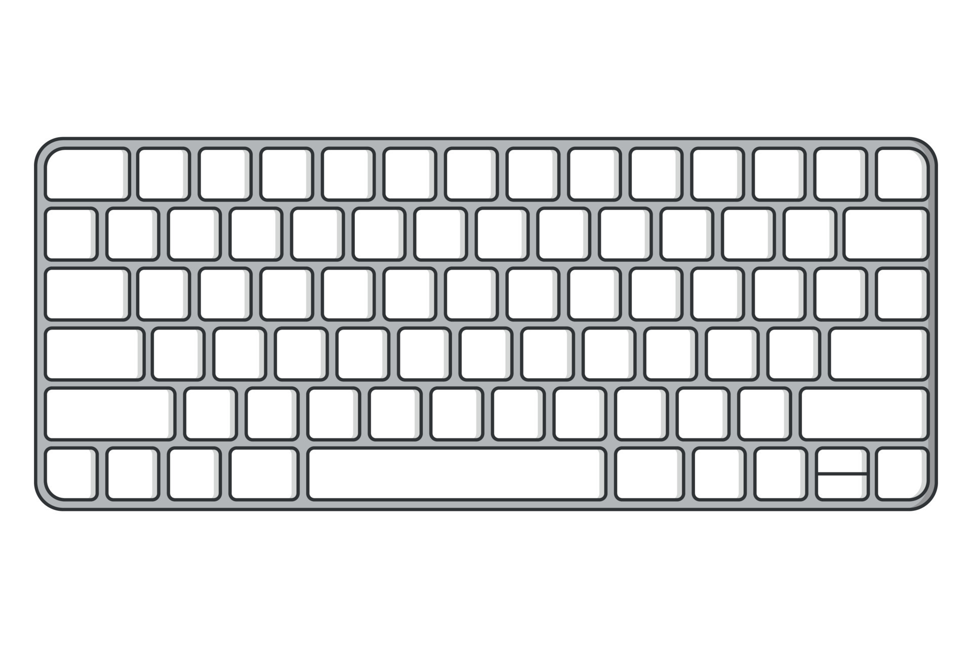 Keyboard Cartoon Style 16120238 Vector Art at Vecteezy