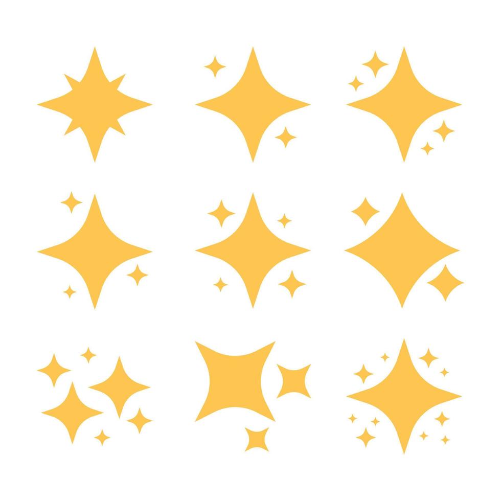 Sparkling Yellow Stars vector