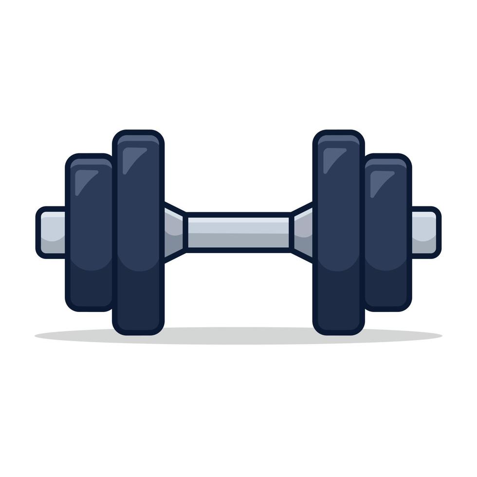 Gym Dumbbell Cartoon Style vector