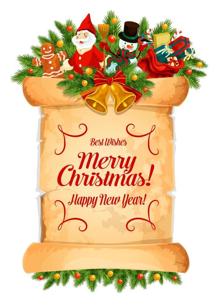 Christmas New Year vector winter holiday greeting