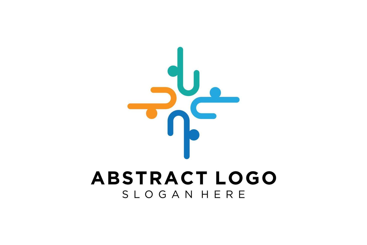 colección de logotipos de personas y familias abstractas vectoriales, iconos de personas, plantilla de logotipo de salud, símbolo de cuidado. vector