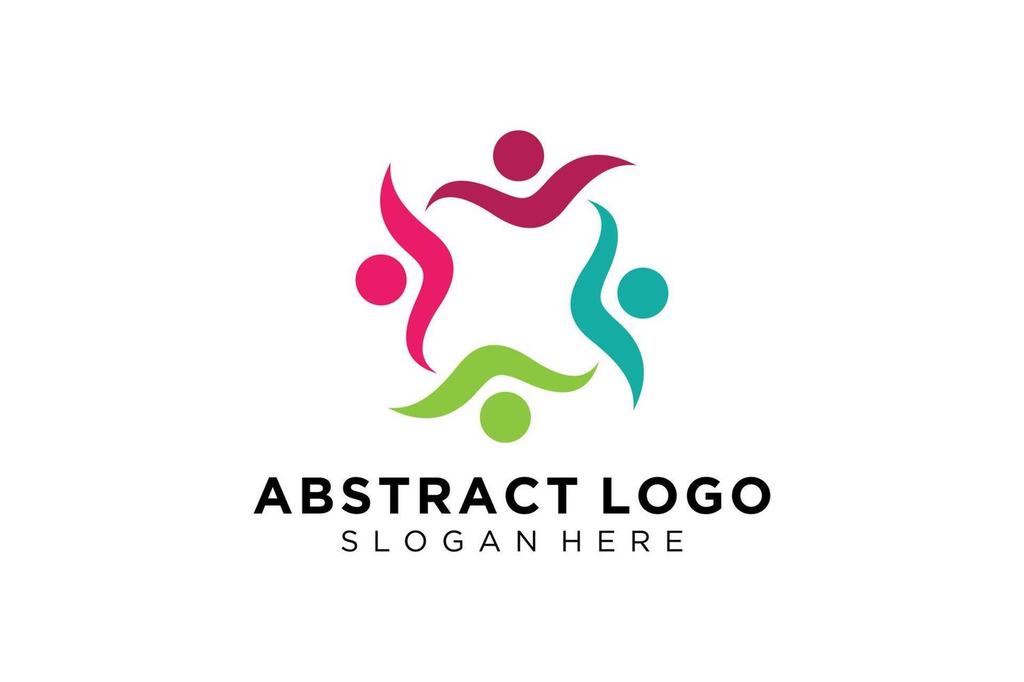 Vector abstract people and family logo collection,people icons, health logo template, care symbol.