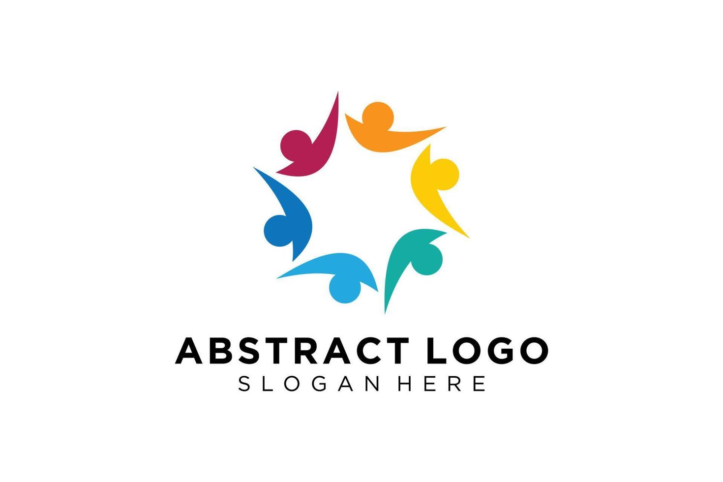 Vector abstract people and family logo collection,people icons, health logo template, care symbol.