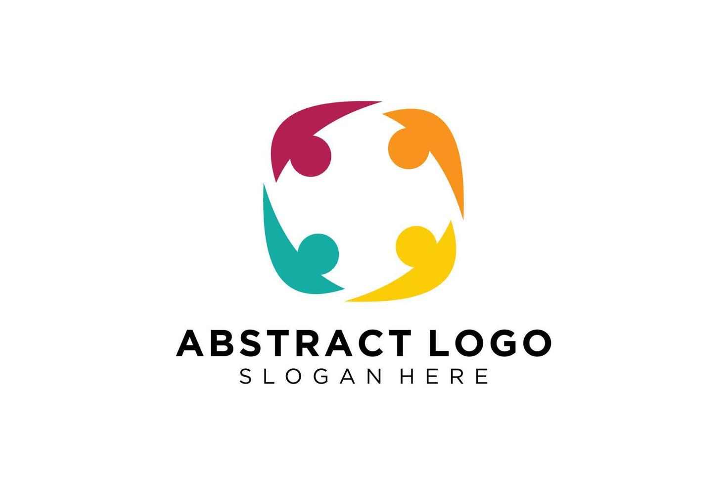 colección de logotipos de personas y familias abstractas vectoriales, iconos de personas, plantilla de logotipo de salud, símbolo de cuidado. vector