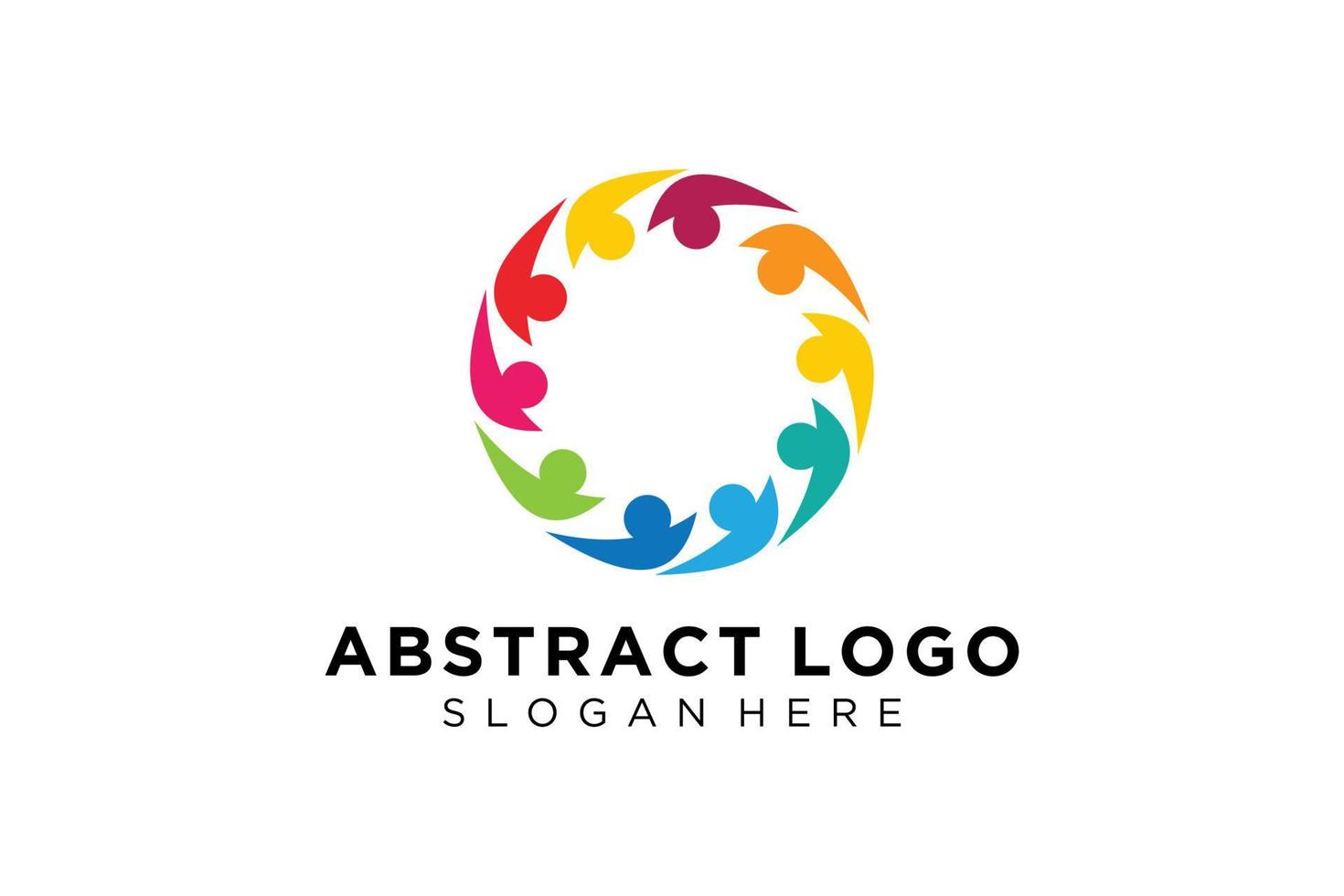 colección de logotipos de personas y familias abstractas vectoriales, iconos de personas, plantilla de logotipo de salud, símbolo de cuidado. vector