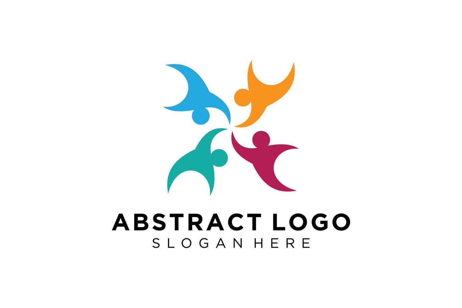 Vector abstract people and family logo collection,people icons, health logo template, care symbol.