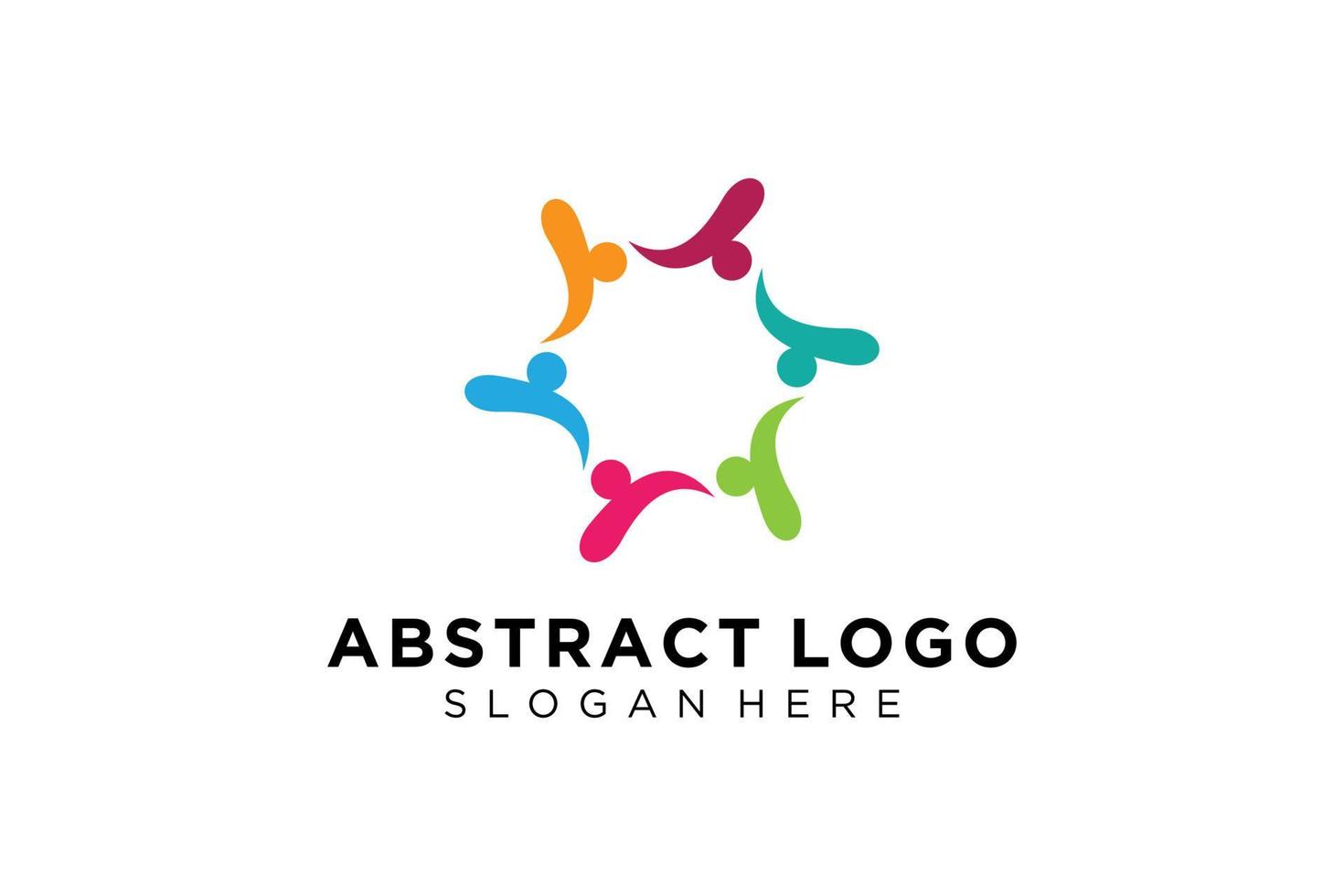 Vector abstract people and family logo collection,people icons, health logo template, care symbol.