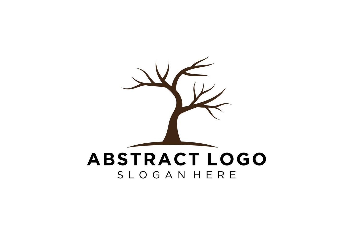 Green tree logo design natural and abstract leaf. vector
