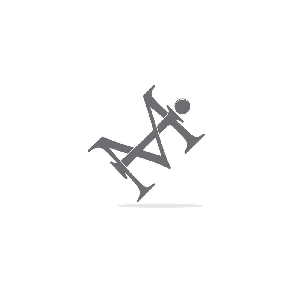 letter im linked overlapping fashion logo vector