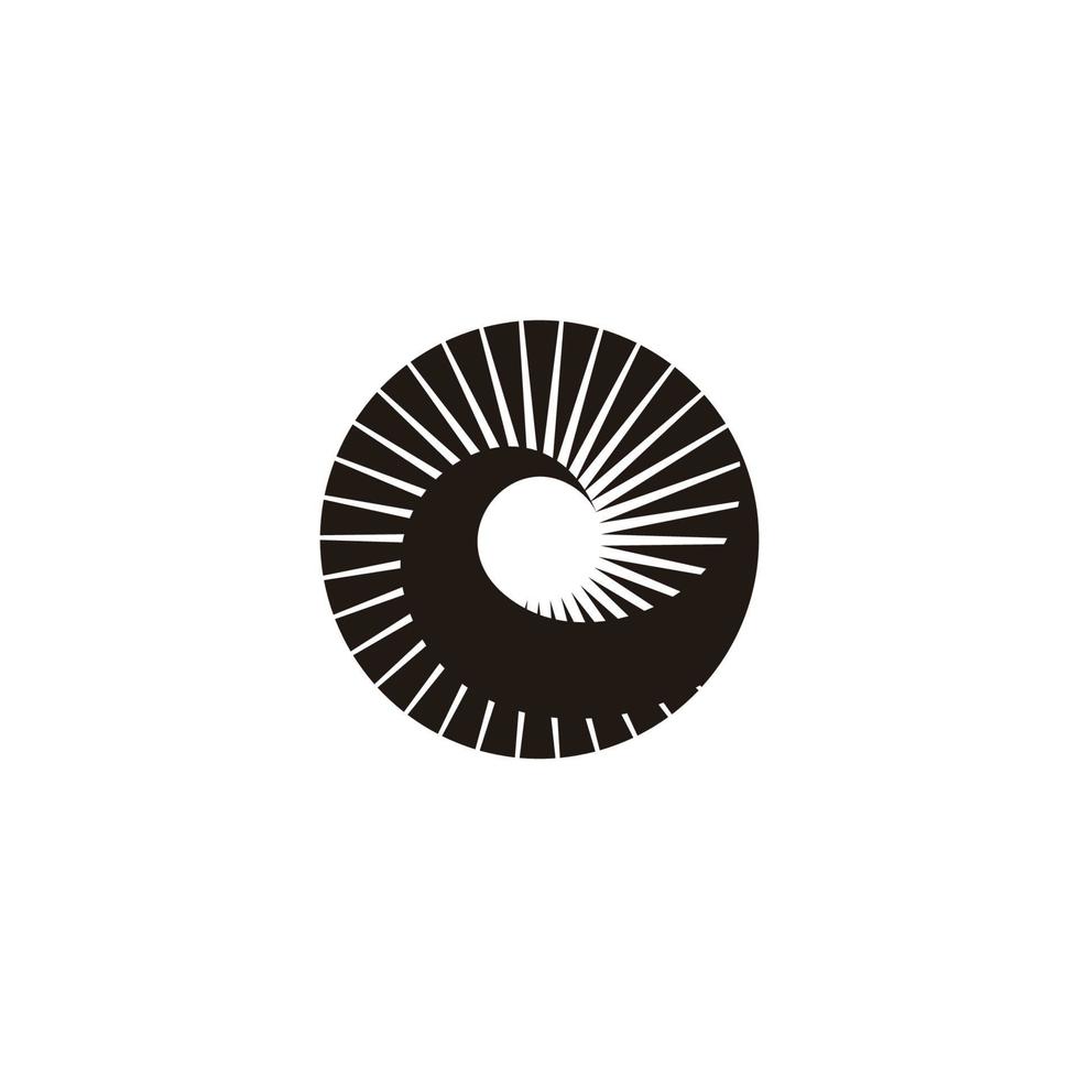 swirl motion shine object geometric logo vector