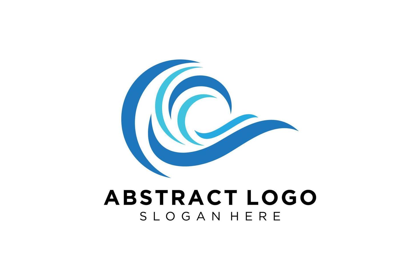 Abstract water wave splash logo symbol and icon design. vector