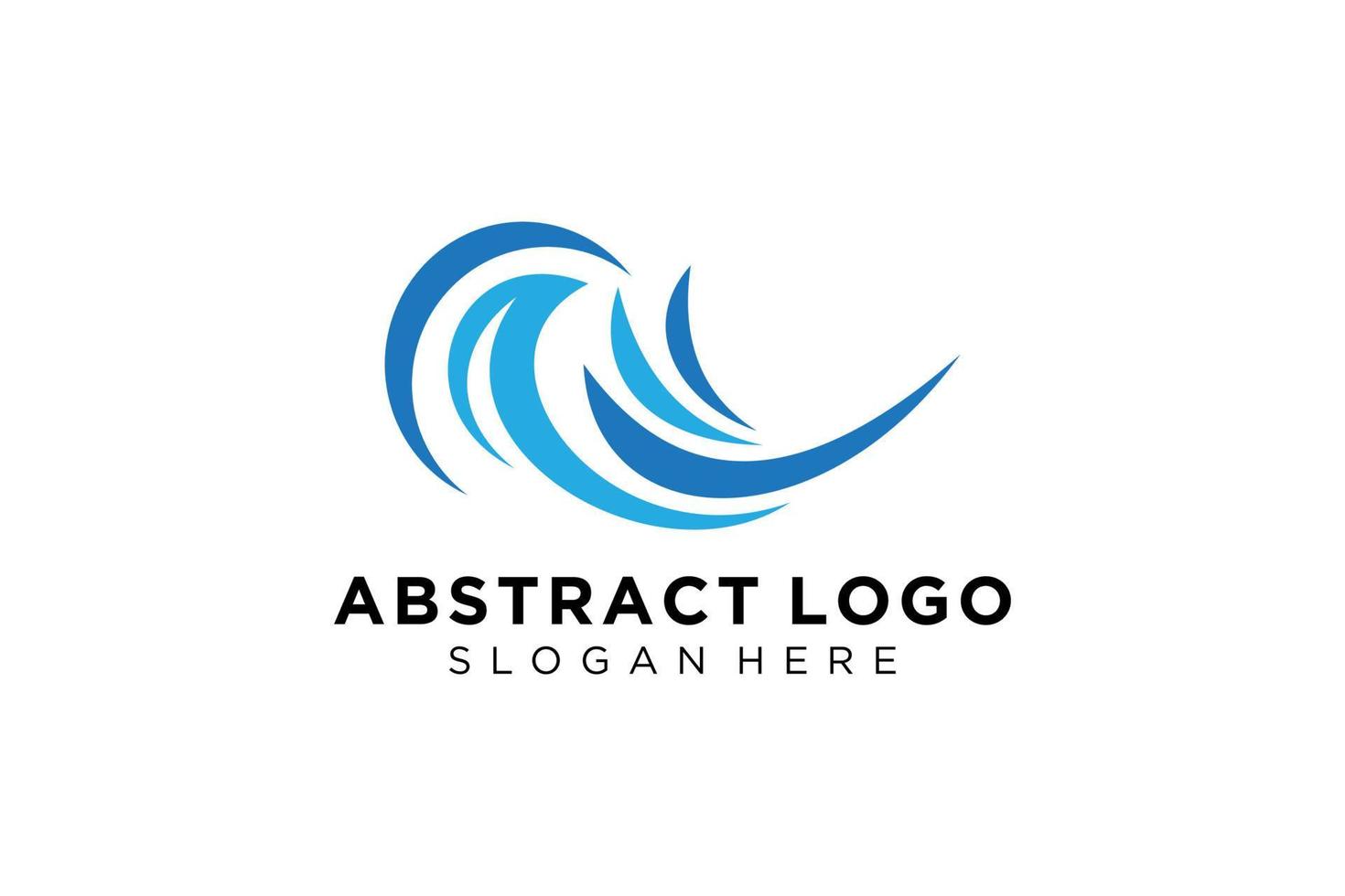 diseño de icono y símbolo de logotipo de salpicadura de onda de agua abstracta. vector