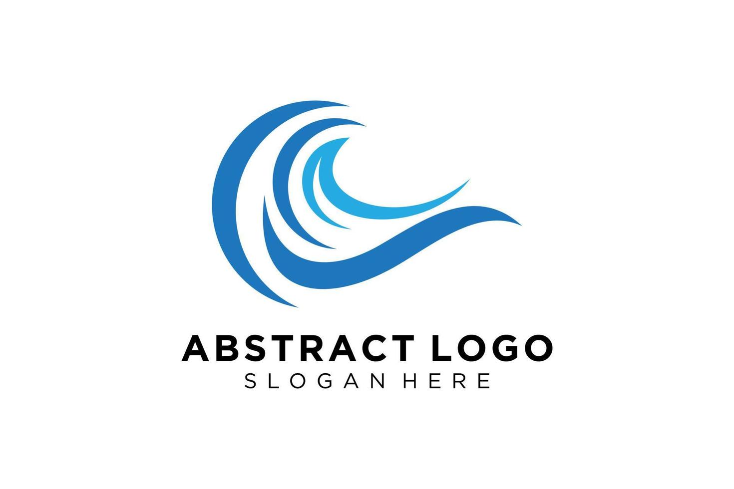 Abstract water wave splash logo symbol and icon design. vector