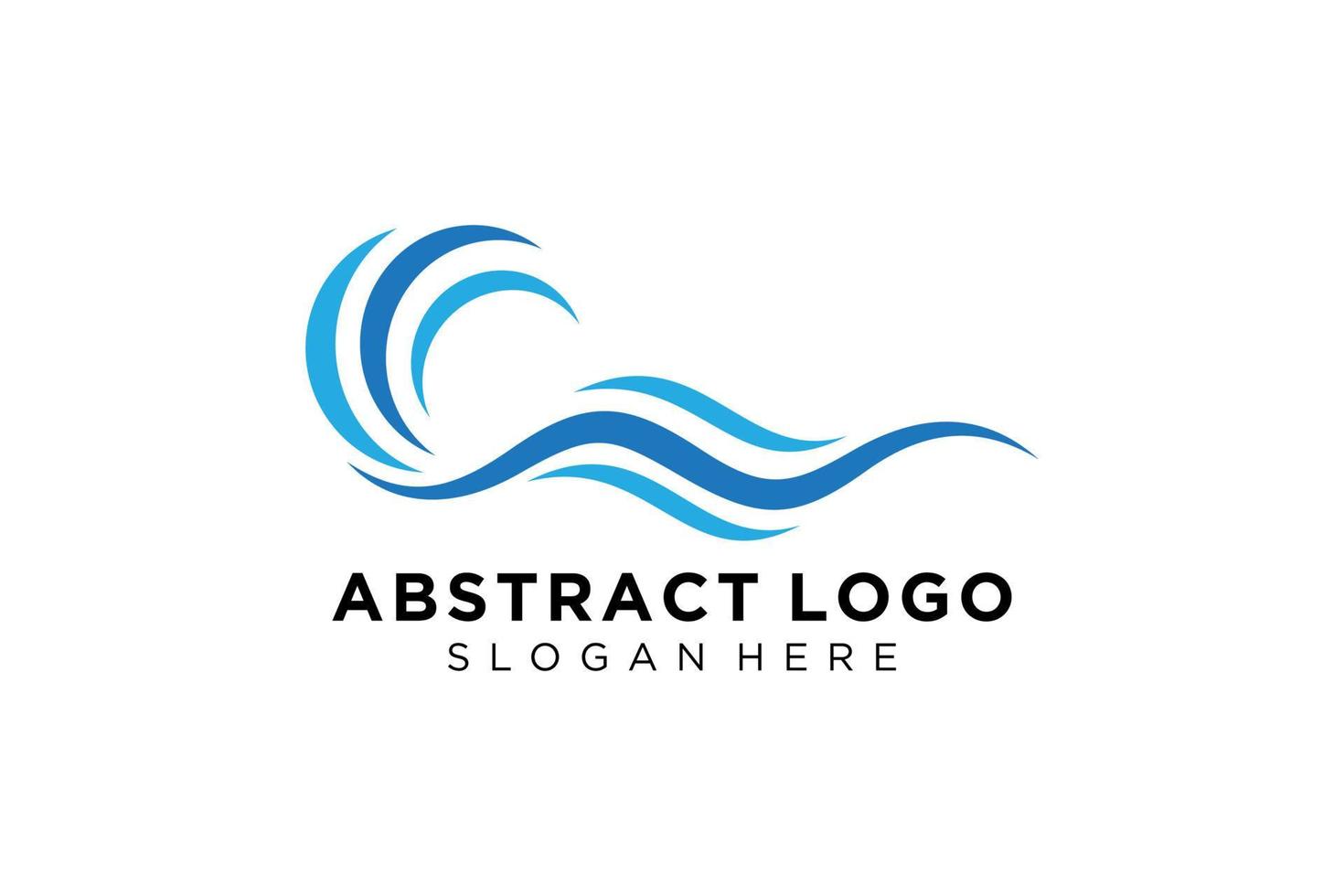 diseño de icono y símbolo de logotipo de salpicadura de onda de agua abstracta. vector