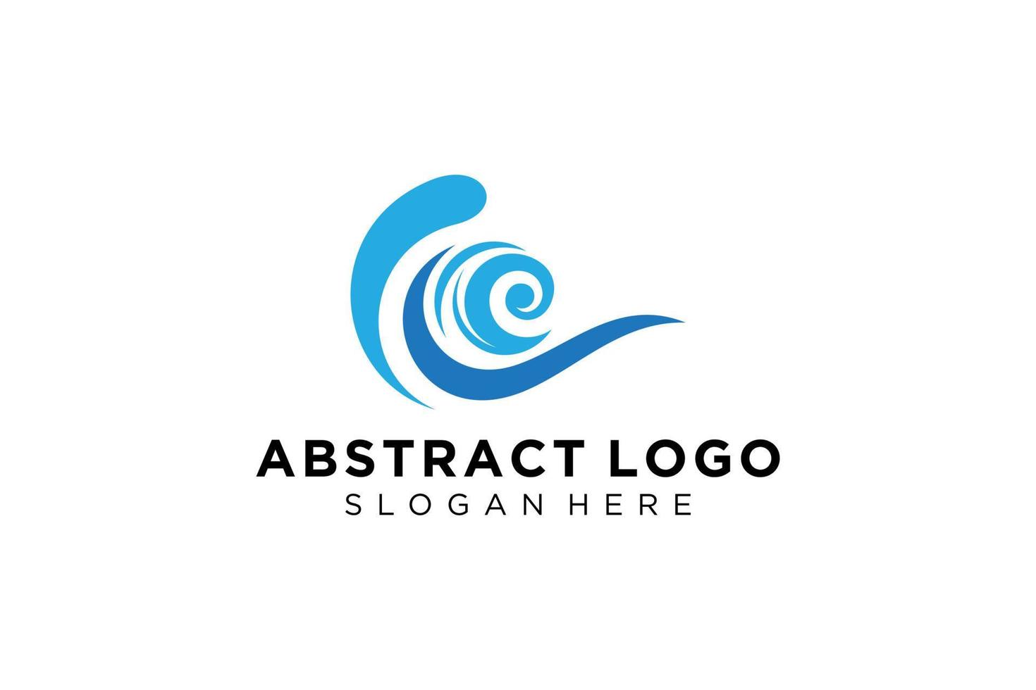 Abstract water wave splash logo symbol and icon design. vector