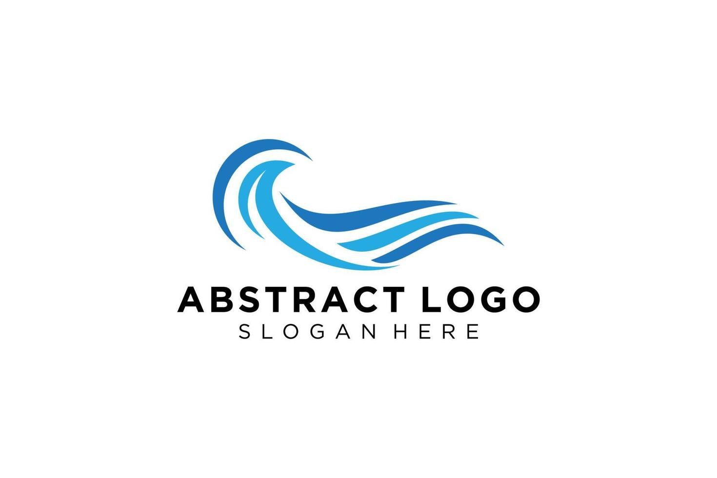 Abstract water wave splash logo symbol and icon design. vector