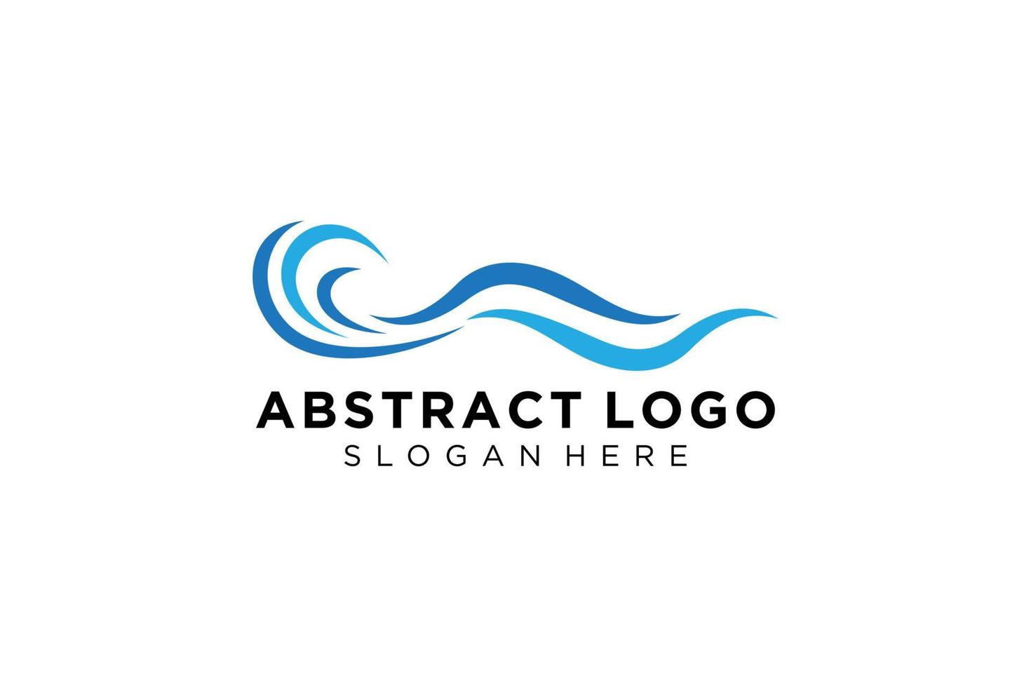 Abstract water wave splash logo symbol and icon design. vector