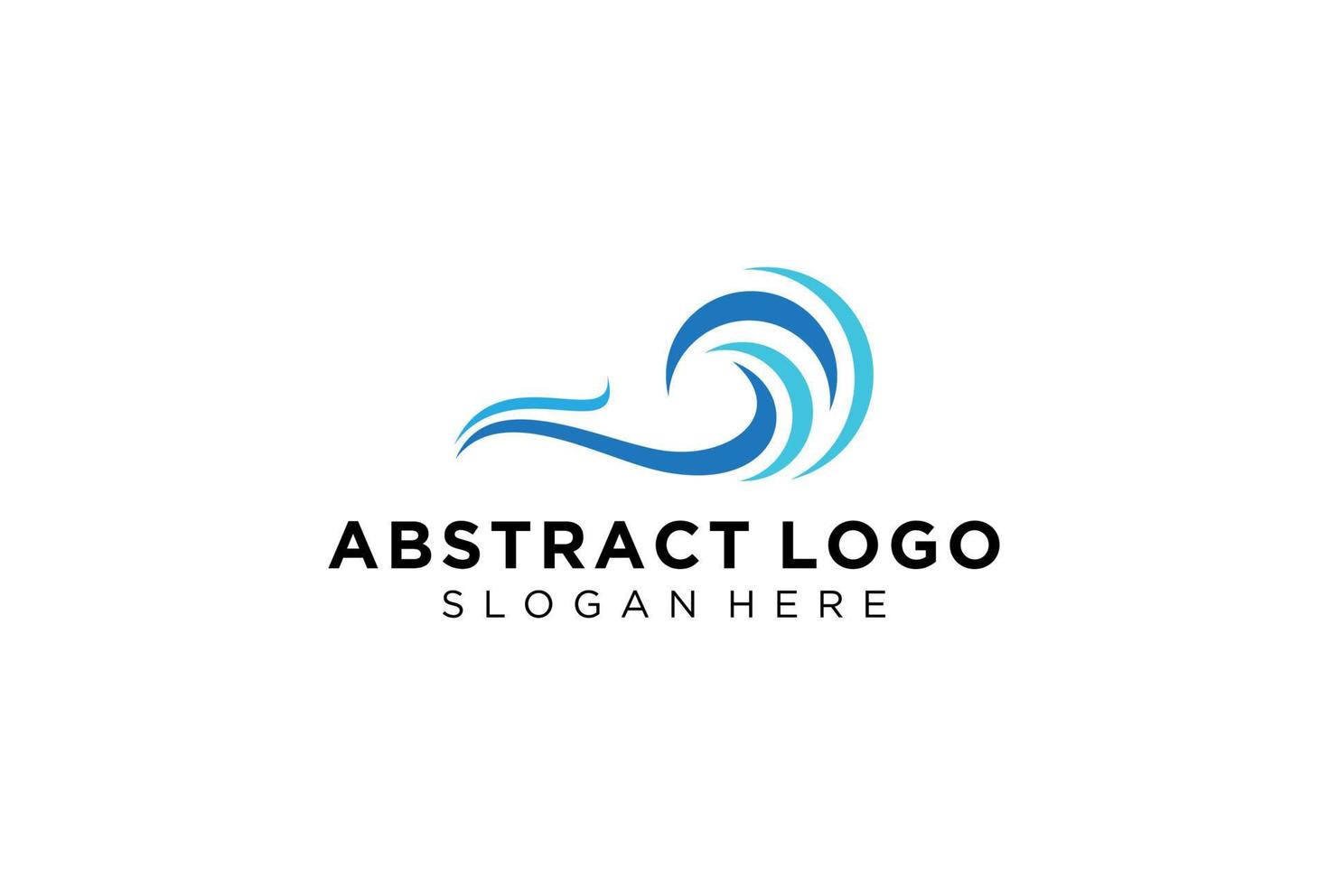 Abstract water wave splash logo symbol and icon design. vector