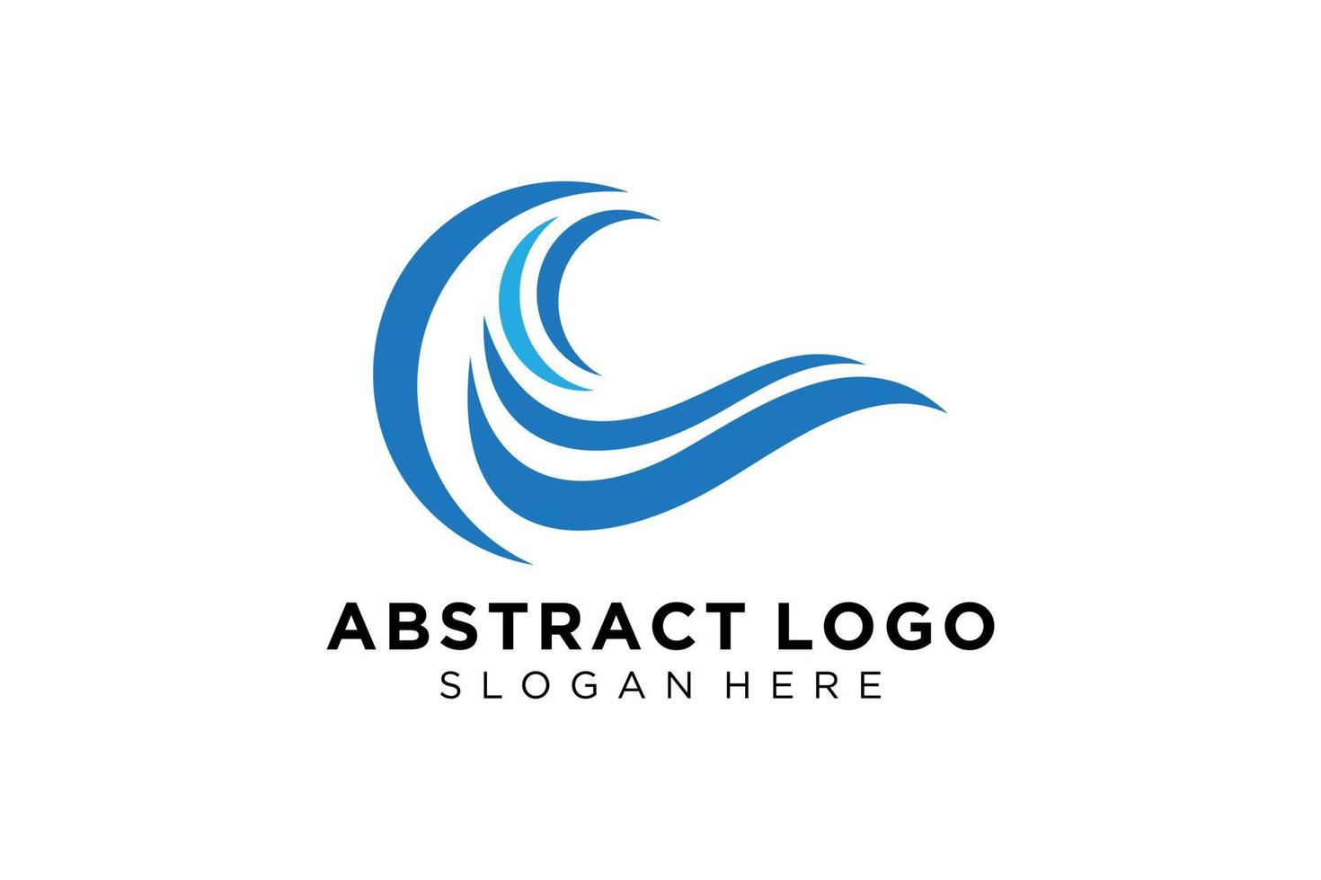 Abstract water wave splash logo symbol and icon design. vector