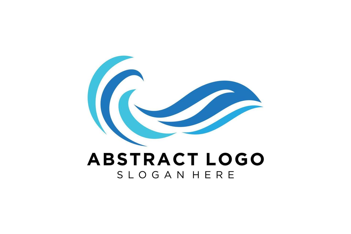 Abstract water wave splash logo symbol and icon design. vector