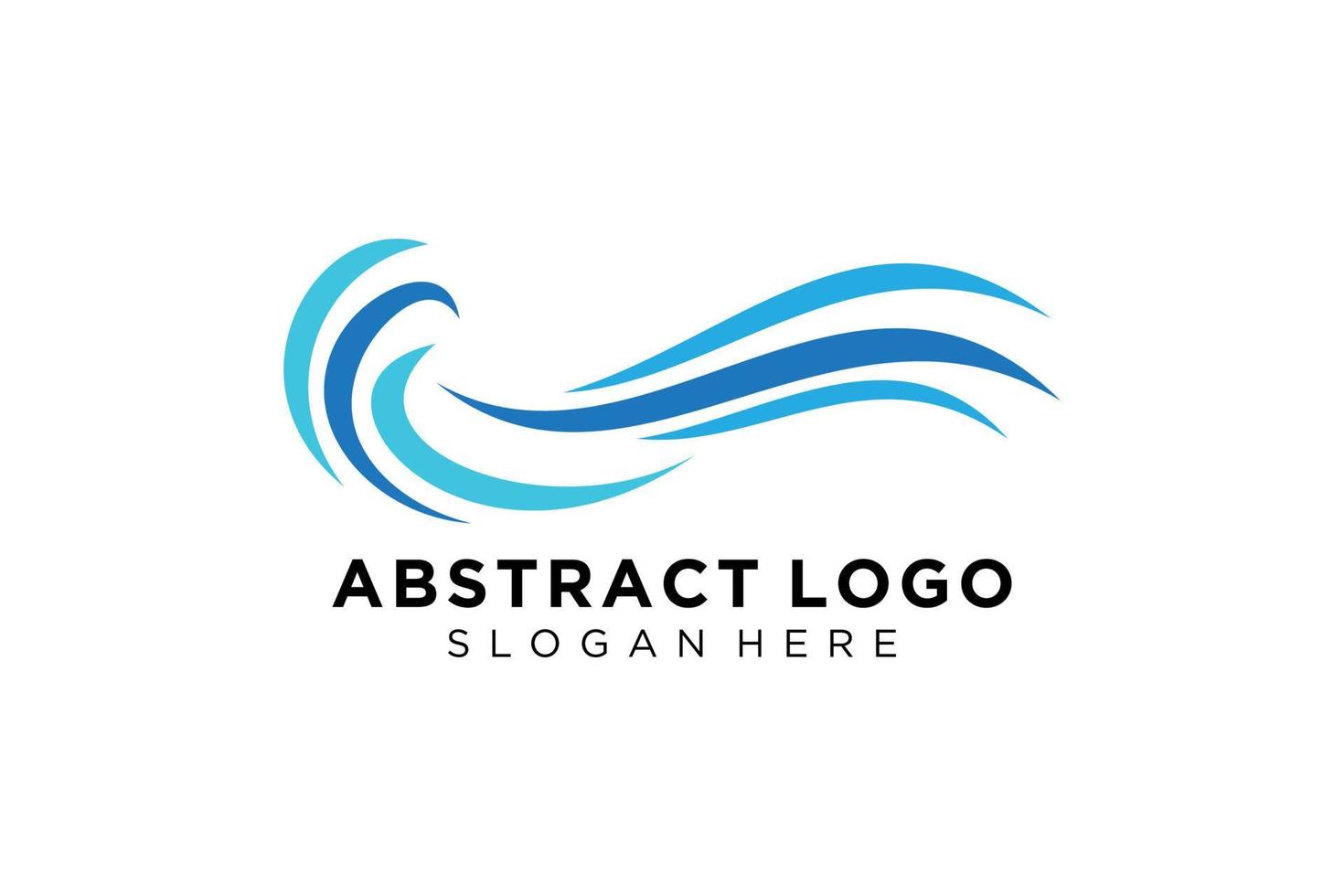 Abstract water wave splash logo symbol and icon design. vector
