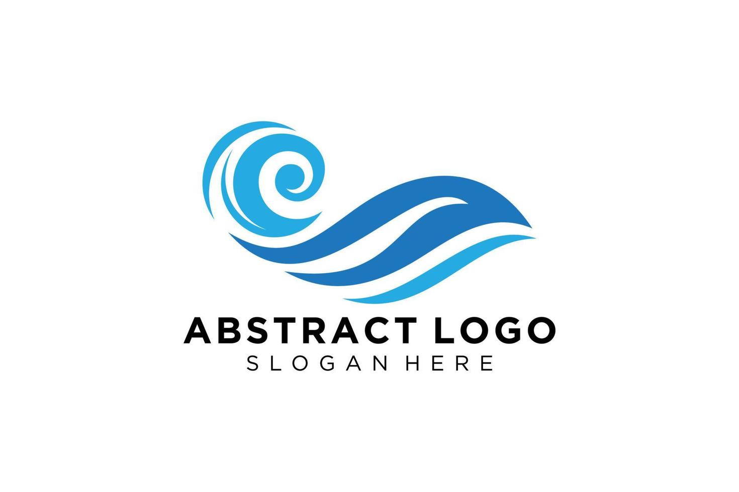 diseño de icono y símbolo de logotipo de salpicadura de onda de agua abstracta. vector