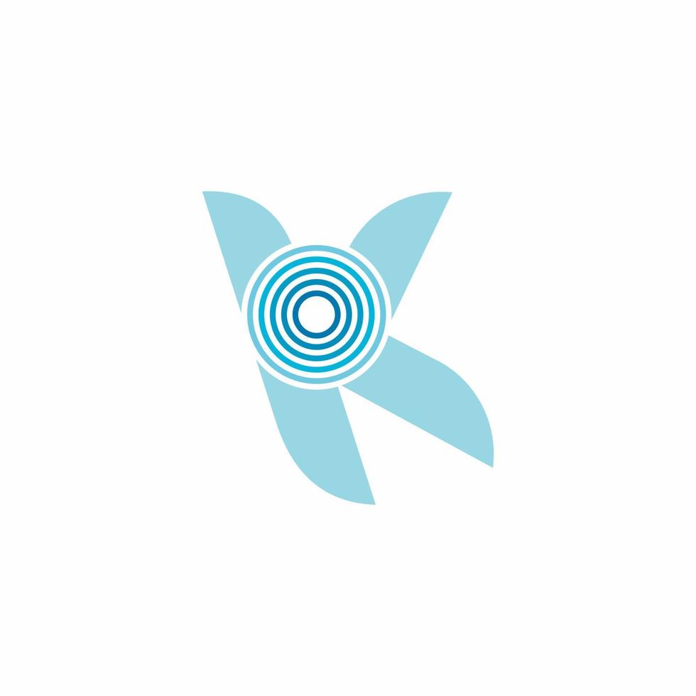 vector de logotipo de degradado geométrico de movimiento de rayas yk de letra abstracta